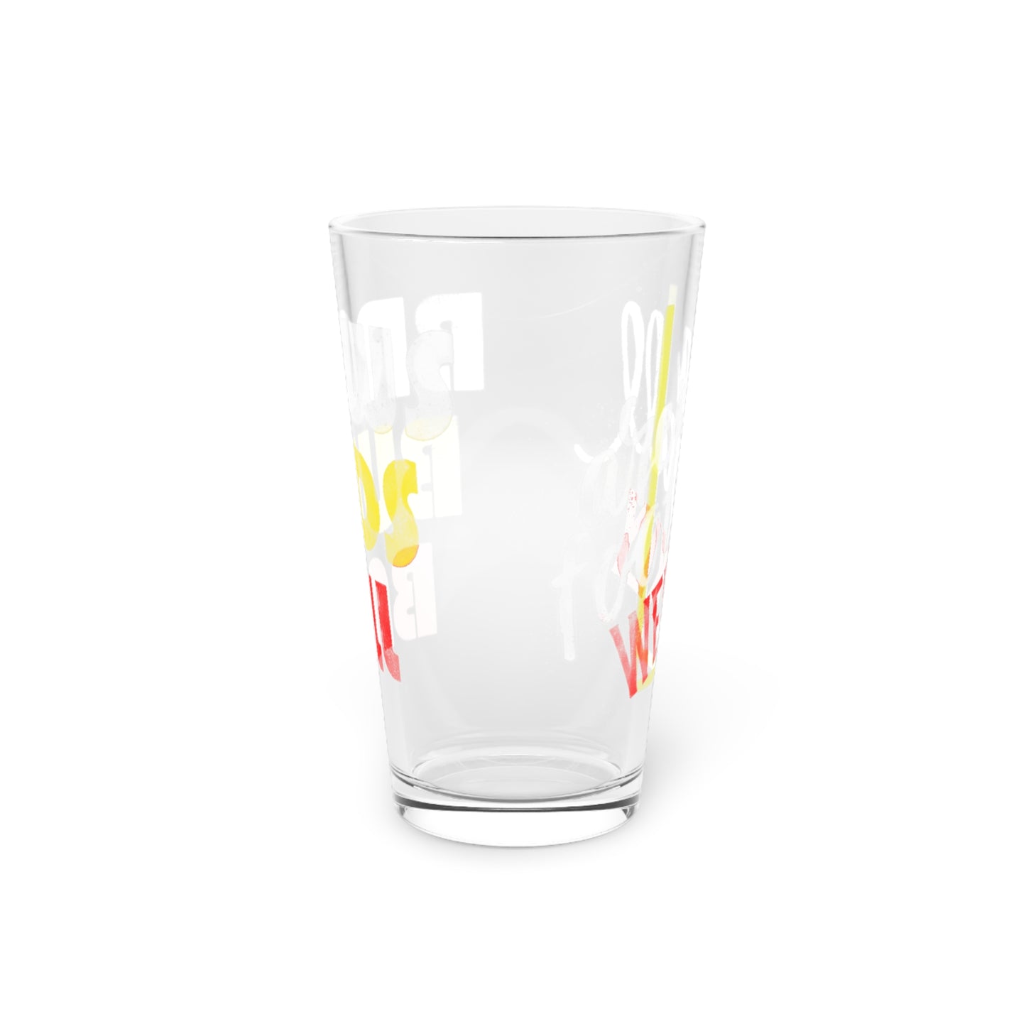 Brews Buds Ball Pint Glass – Colorful Arena Football Weekly Typography Beer Pint Glass, 16oz