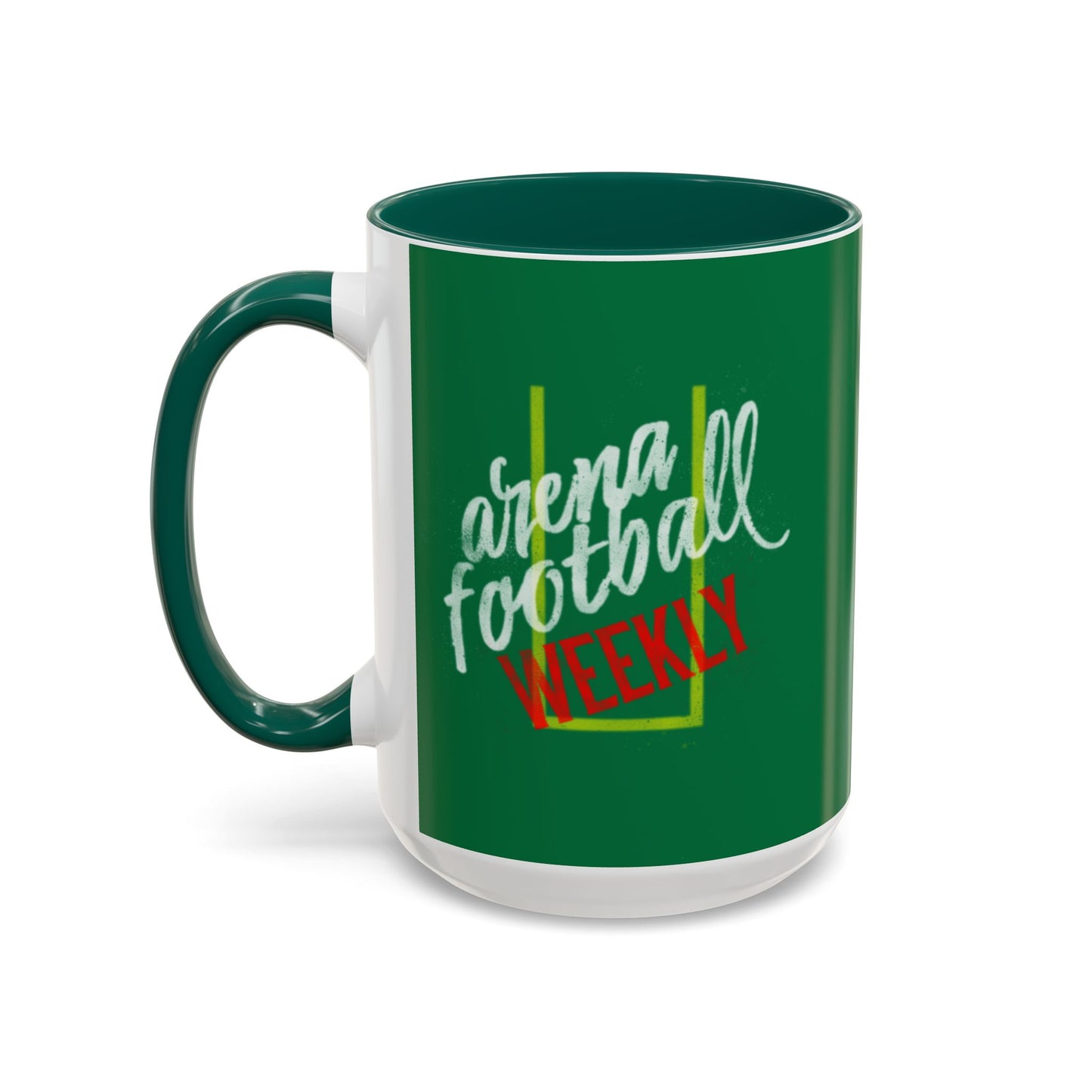Brews Buds Ball Coffee Mug — Green 11oz & 15oz Colorful Ceramic